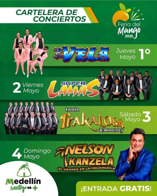Feria del mango: Trakalosa de Monterrey confirma concierto en Medellín de Bravo hoy 03 de mayo