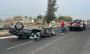 Volcadura de auto  frente al Club de Golf de Miradores del Mar deja varios heridos