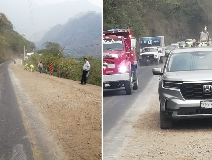 Balastre suelto; piden agilizar obra en la Orizaba-Zongolica por riesgo de accidentes