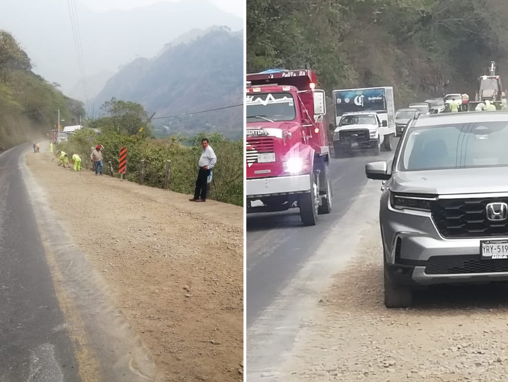 Balastre suelto; piden agilizar obra en la Orizaba-Zongolica por riesgo de accidentes