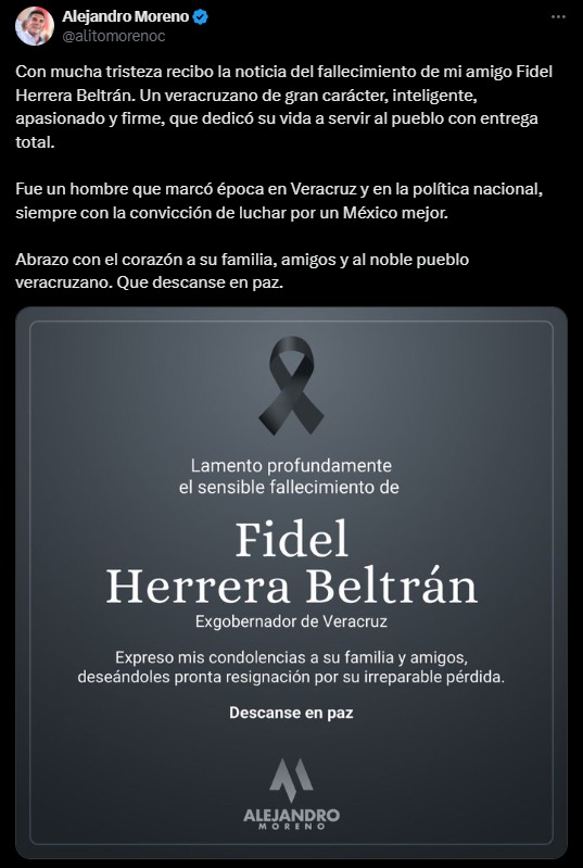 Políticos y personalidades despiden al ex gobernador Fidel Herrera Beltrán