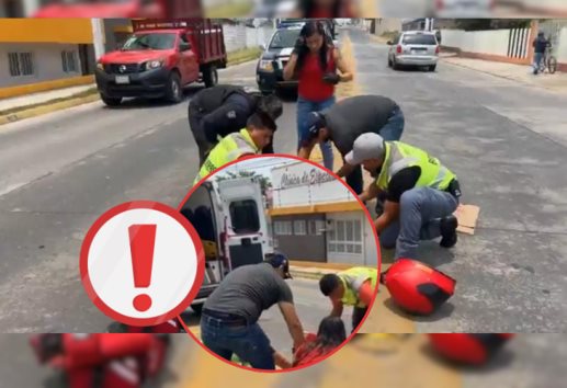 Joven sufre accidente de moto en Martínez de la Torre