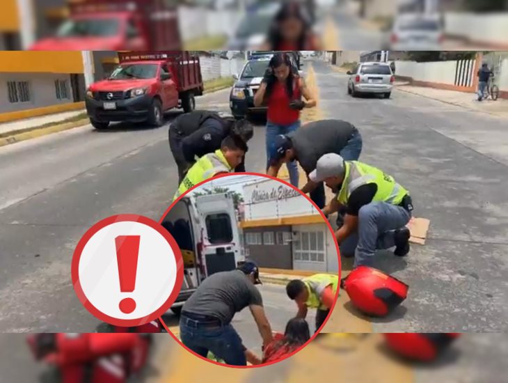 Joven sufre accidente de moto en Martínez de la Torre