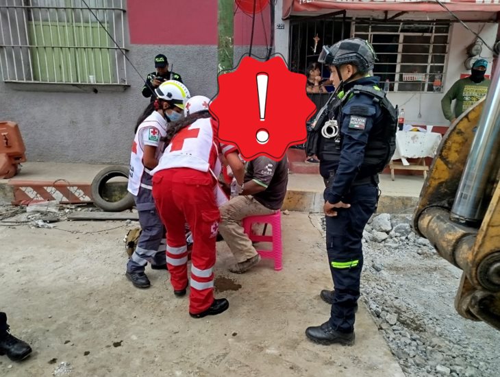 ¡Que susto! albañil sufre quemadura en Córdoba; durante festejo en obra