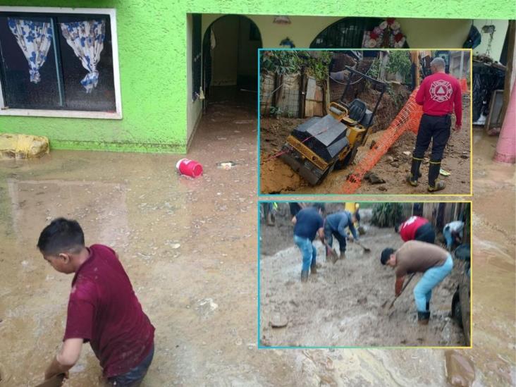 Lluvia en Xalapa provoca deslave en colonia Casa Blanca