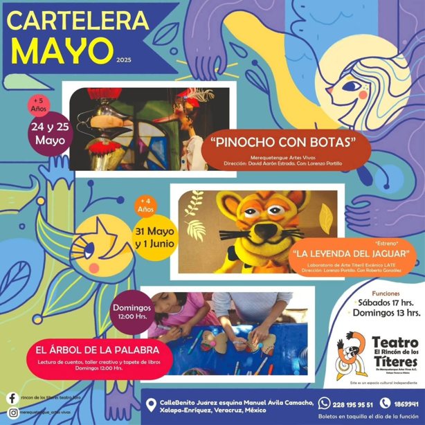 Realizarán funciones de títeres en Xalapa; checa la cartelera de mayo