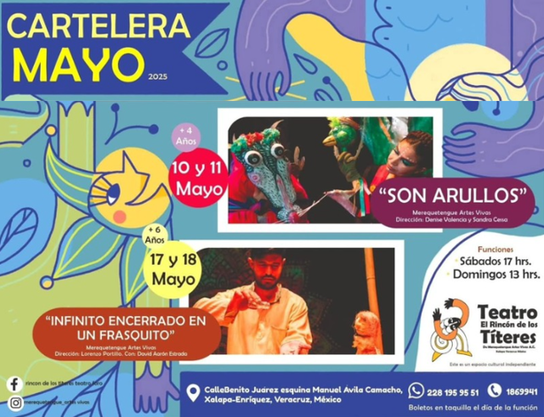 Realizarán funciones de títeres en Xalapa; checa la cartelera de mayo