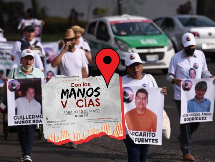 Madres buscadoras anuncian marcha Con las manos vacías en Orizaba