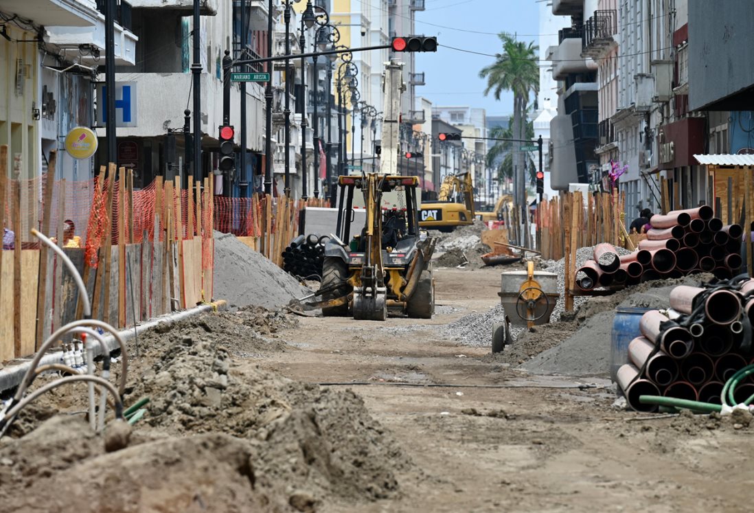Hay nuevos cierres viales en el centro de Veracruz por obras de rehabilitación