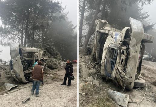 Vuelca torton en carretera Tequila-Tehuipango; hay dos heridos