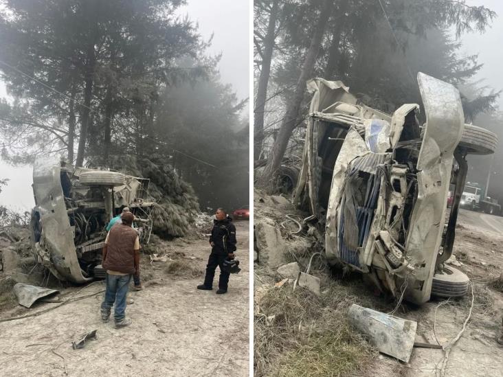 Vuelca torton en carretera Tequila-Tehuipango; hay dos heridos