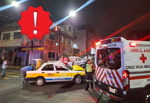 Ebrio conductor provoca accidente en Córdoba; se impactó contra taxi