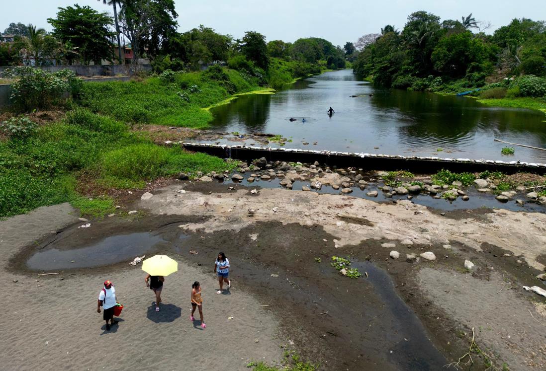Río Jamapa se seca; presenta bajos niveles de agua por estiaje