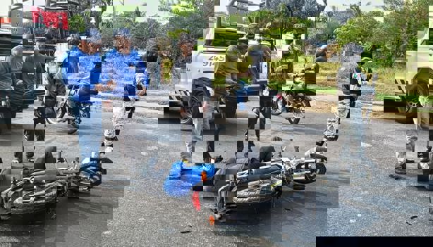 Motociclista termina en hospital tras choque en carretera Veracruz-Xalapa