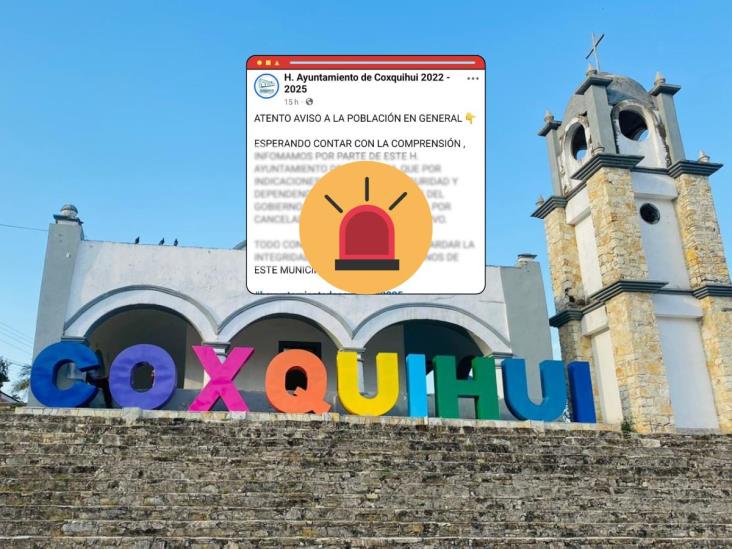 Coxquihui, sin condiciones de seguridad; cancelan eventos masivos