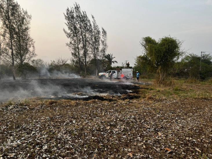 Bomberos controlan y liquidan incendio en colonia de Vega de Alatorre