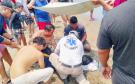 Rescatan a turista adolescente de morir ahogado en playa Villa Rica, Veracruz