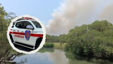Se registra incendio en zona de manglares entre Boca del Río y Medellín de Bravo