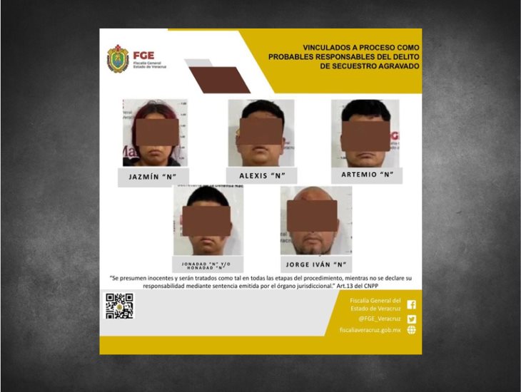 Hay 5 vinculados a proceso por secuestro agravado en Tlapacoyan