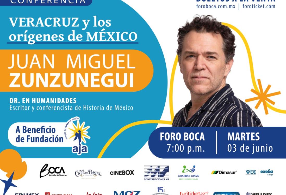 Anuncian conferencia de Juan Miguel Zunzunegui en Boca del Río
