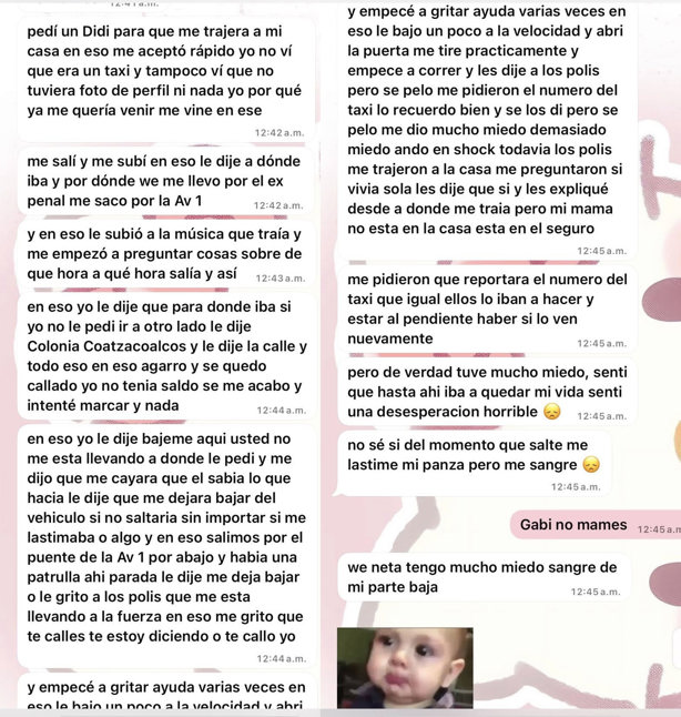 Mujer vive momentos de terror al abordar DIDI en Coatzacoalcos; ¡saltó del auto en movimiento!