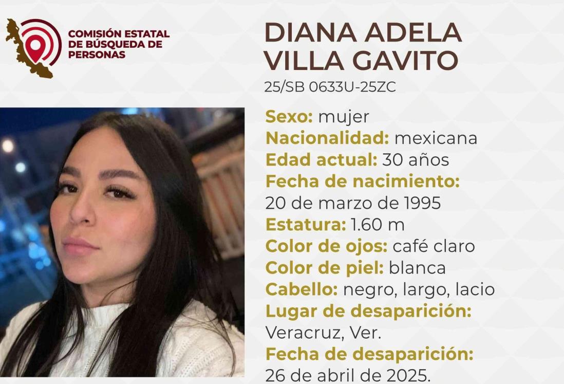 Desaparece la joven Diana Adela Villa Gabito en la ciudad de Veracruz