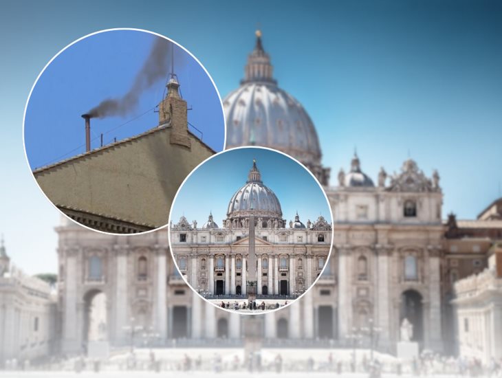 Humo negro en el Vaticano tras tercera votación del cónclave; aún no hay Papa