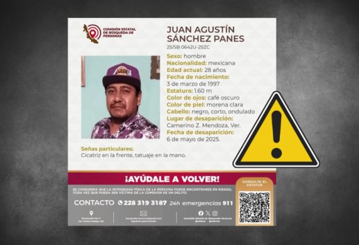 ¿Lo has visto?: Juan, de 28 años, está desaparecido en Camerino Mendoza