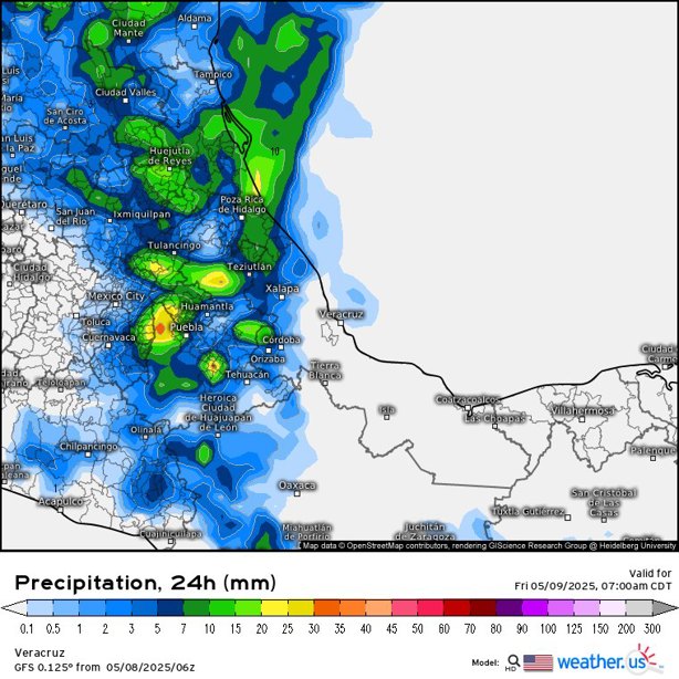 Alertan por norte en Veracruz; podría provocar inundaciones y caída de árboles