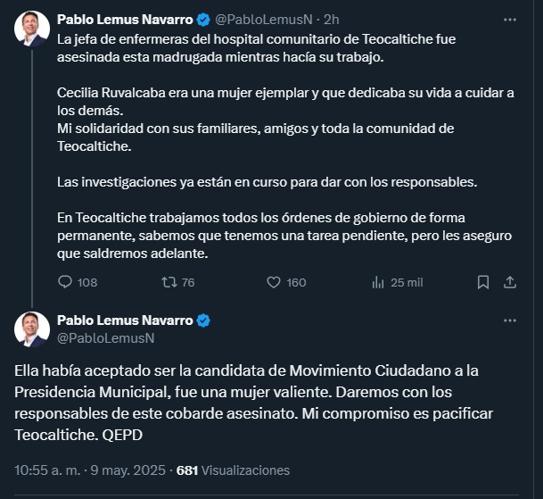 Cecilia Ruvalcaba: asesinan a regidora de Teocaltiche en un hospital