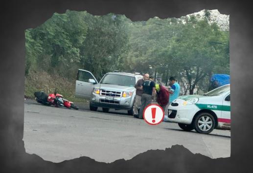 Accidente en Las Trancas deja un motociclista lesionado