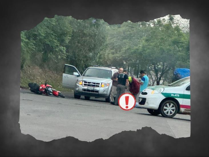 Accidente en Las Trancas deja un motociclista lesionado