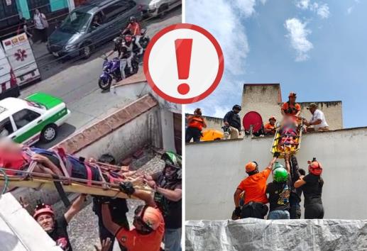 Estadounidense cae desde un tercer piso en la calle Diego Leño en Xalapa