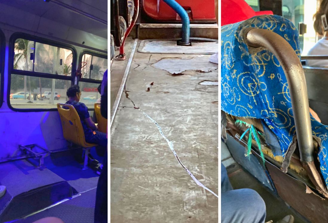 Camiones urbanos en Veracruz: sucio, peligroso y con música a volumen alto, acusan usuarios