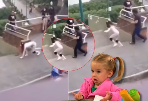 Hombre pasea a una mujer con correa en Paseo de los Lagos en Xalapa (+VIDEO)
