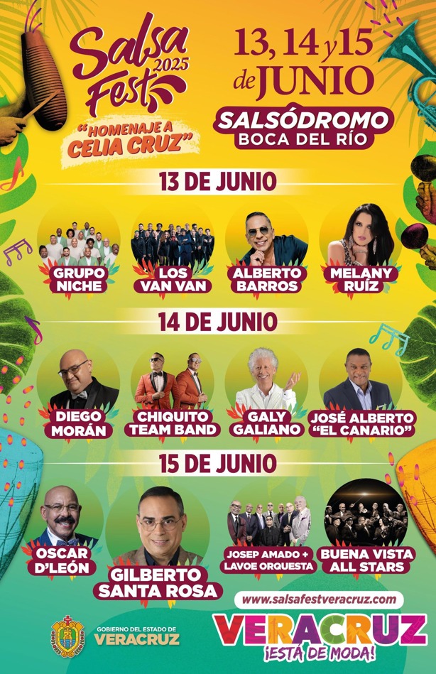 Es oficial: este será el cartel del Salsa Fest 2025 en Veracruz