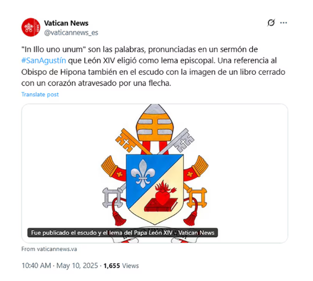 Este es el escudo de armas y la fotografía oficial del Papa León XIV: ¿Qué signicados tienen? 