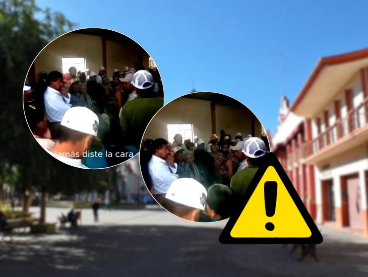 Ejidatarios, encaran a candidato del PRI a la alcaldía de Perote; reclaman se apoderó de terrenos (+Video)