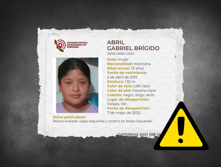 Se busca: Abril está desaparecida en Xalapa; tiene 13 años