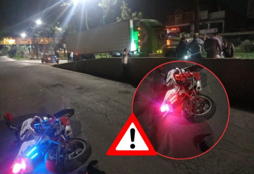 Motociclista sufre accidente en avenida Lázaro Cárdenas en Xalapa; está grave 