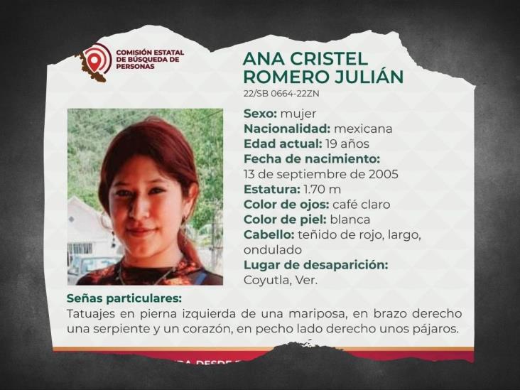 A tres años, familia de Ana Cristel Romero Julián acusa trabas para su búsqueda