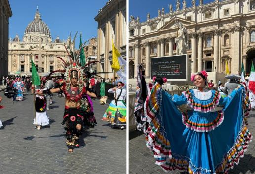 De Coatepec al Vaticano; marching band veracruzana sorprendió a todos en la Plaza de San Pedro (+Video)