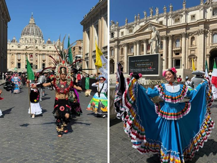 De Coatepec al Vaticano; marching band veracruzana sorprendió a todos en la Plaza de San Pedro (+Video)