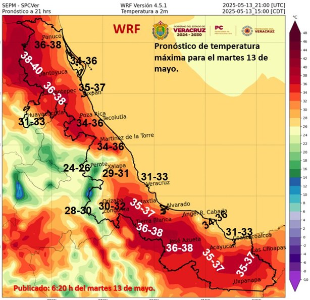 Protección Civil alerta cambios drásticos en la temperatura, así estará el clima en Coatzacoalcos