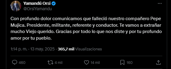 ¿De qué murió el expresidente de Uruguay, Pepe Mujica?