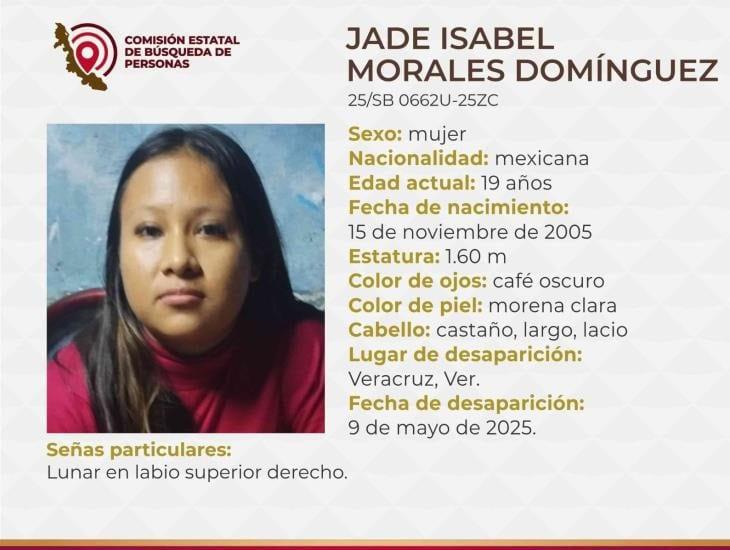 Buscan a Jade Isabel desaparecida en la ciudad de Veracruz
