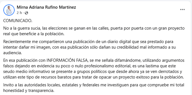 Candidata de Morena en Sayula, denuncia campaña sucia