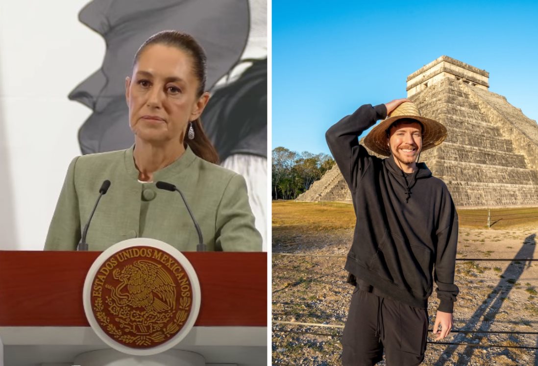Claudia Sheinbaum averiguará sobre acceso del influencer "MrBeast" a Chichén Itzá