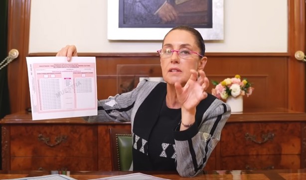 Claudia Sheinbaum explica a los mexicanos cómo votar en la próxima elección judicial |VIDEO