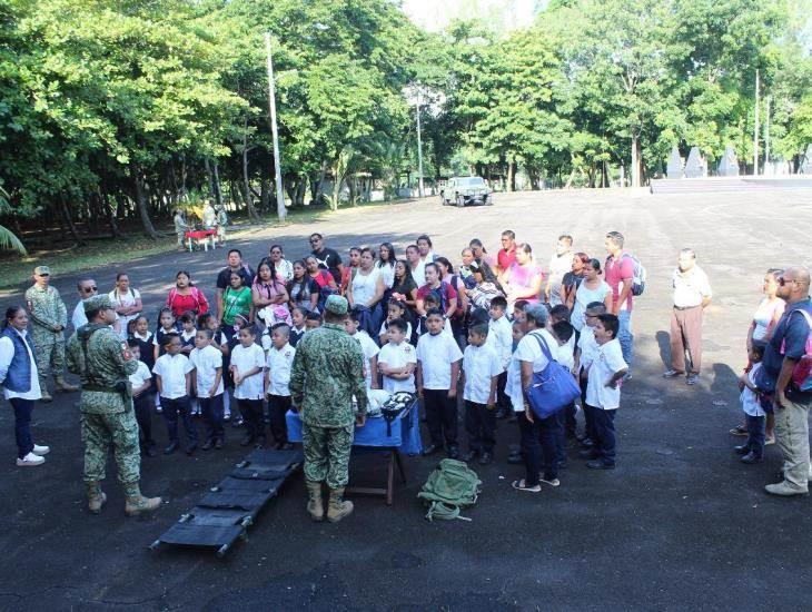Ejército realiza visita guiada en el Primer Batallón de Infantería de San Andrés Tuxtla